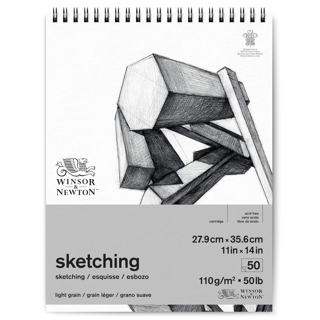 Winsor & Newton™ White 50lb. Wire-Bound Sketching Pad